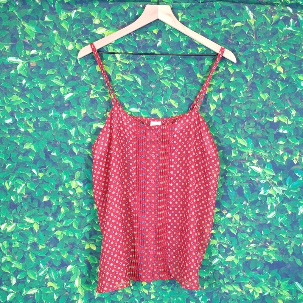 Mossimo camisole with button pleat front